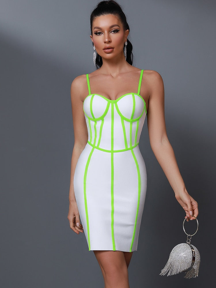 Violetta Neon Bandage Dress - Neon Bandage Dress