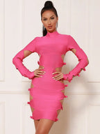 Vivien Bandage Dress with Long Sleeves and Cut Outs
