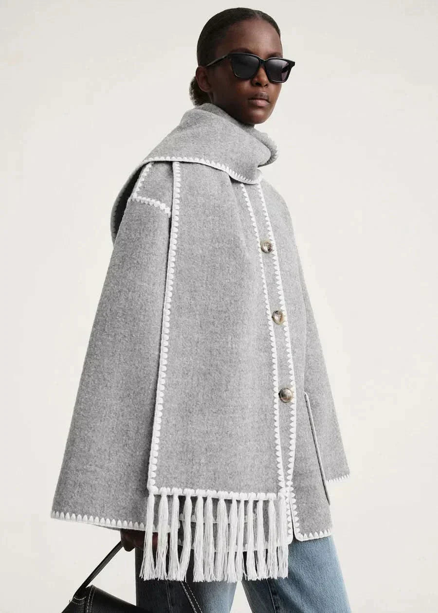 Jessy Elegant Scarf Coat