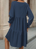 Solid Color Short Dress