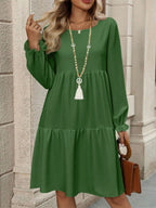 Solid Color Short Dress
