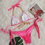 Tassel Triangle Bikini Set