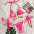 Tassel Triangle Bikini Set