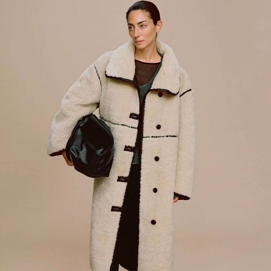 Teddy Trim Coat