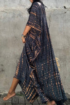 Tie Dye Slit Beach Cover-up Maxi Dress
