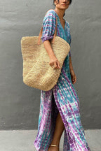Tie Dye Slit Beach Cover-up Maxi Dress