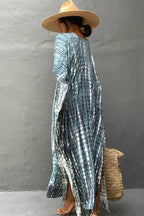 Tie Dye Slit Beach Cover-up Maxi Dress