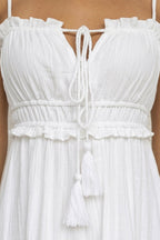 Tie-up Cutout Tiered Cami Dress