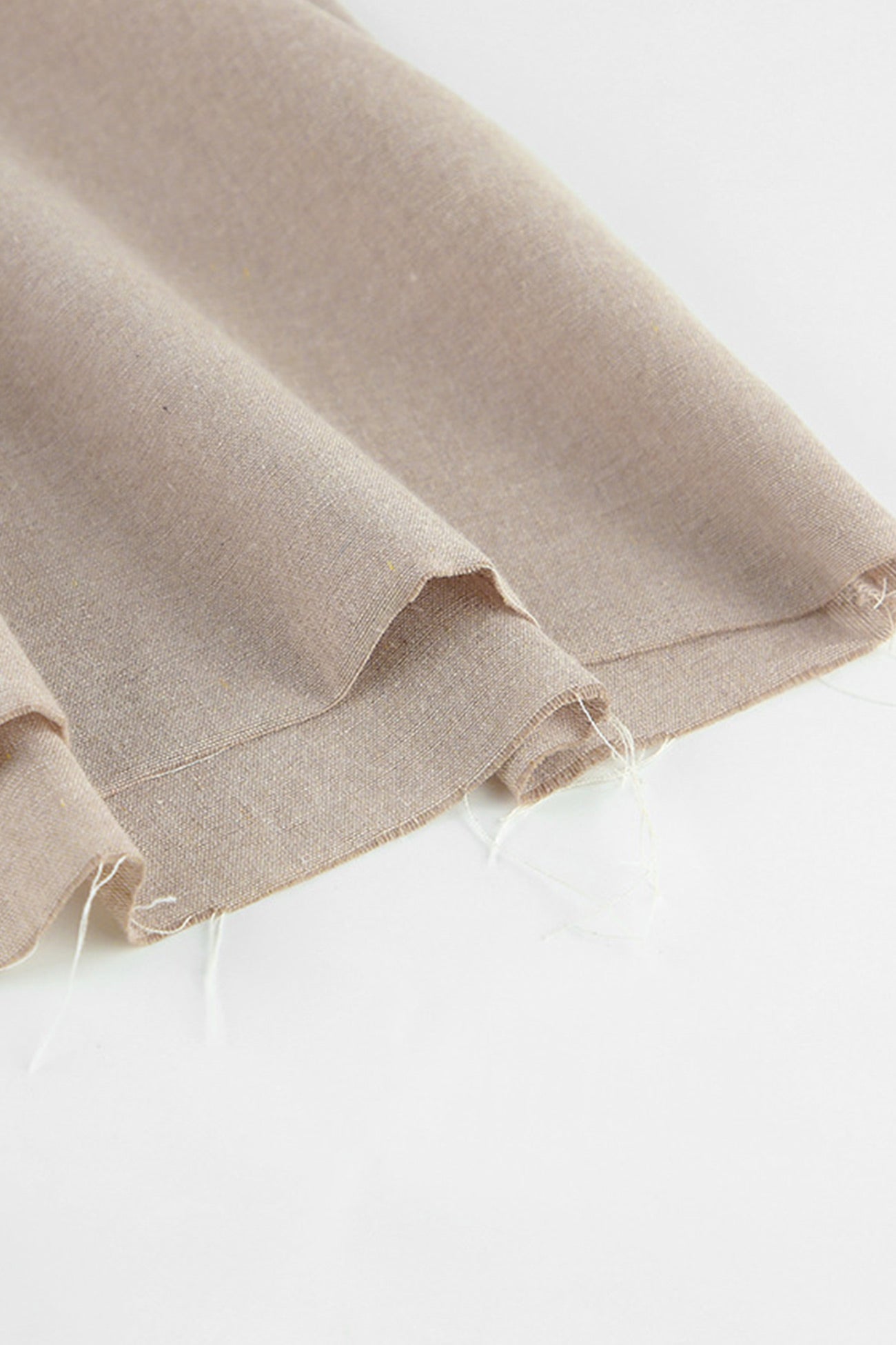 Linen Tie Shoulder Spaghetti Strap Empire Waist Babydoll Mini Dress