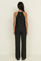 Tie-up Vest Long Pants Set