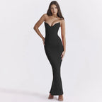 Strapless Sweetheart Corset Bodice Mermaid Maxi Dress