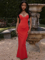 Strapless Sweetheart Corset Bodice Mermaid Maxi Dress