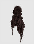 Halter Neck Tiered Ruffle Asymmetric Mini Dress
