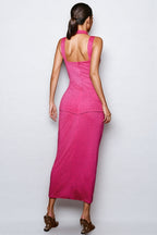 Tasso Halterneck Rhinestone Cutout Midi Dress