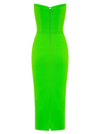 Uma Strapless Cutout Bandage Dress In Green