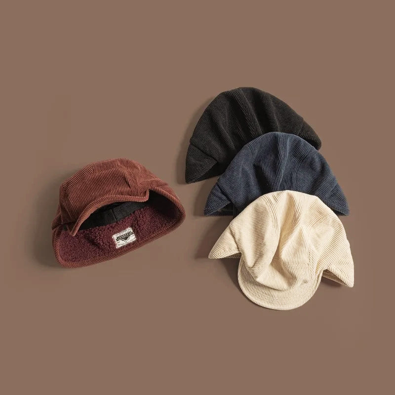 Unisex Winter Earflap Baseball Cap with Fleece Lining