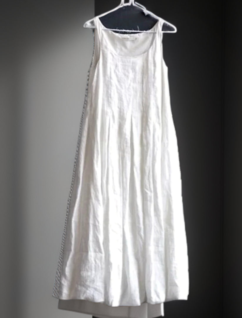Elisa Aesthetic Vintage Pleated a Line Maxi Dress Premium Wardrobe Essential