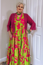 Elegant Sleeveless Vacation Dress _ Bold, Vibrant, and Effortlessly Chic