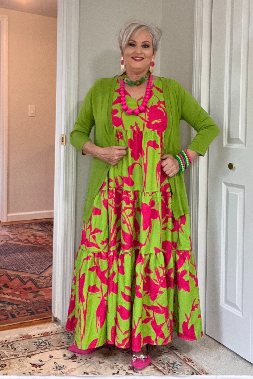 Elegant Sleeveless Vacation Dress _ Bold, Vibrant, and Effortlessly Chic