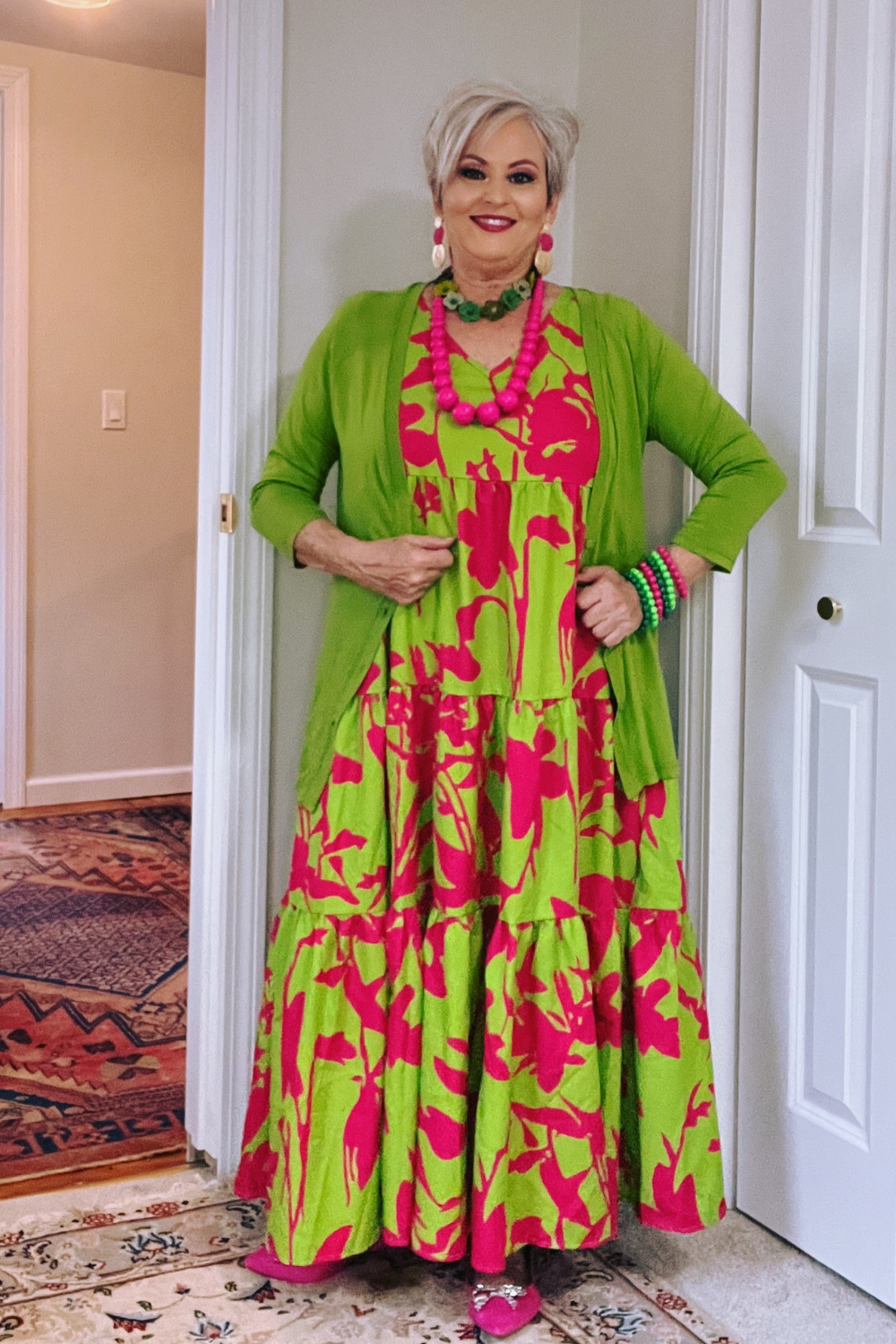Elegant Sleeveless Vacation Dress _ Bold, Vibrant, and Effortlessly Chic