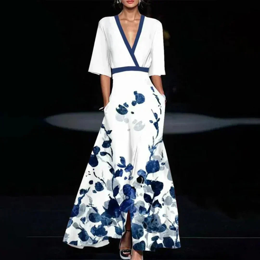 Emilia | V-Neck Maxi Dress