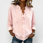 Elara | V-Neck Long Sleeve Blouse