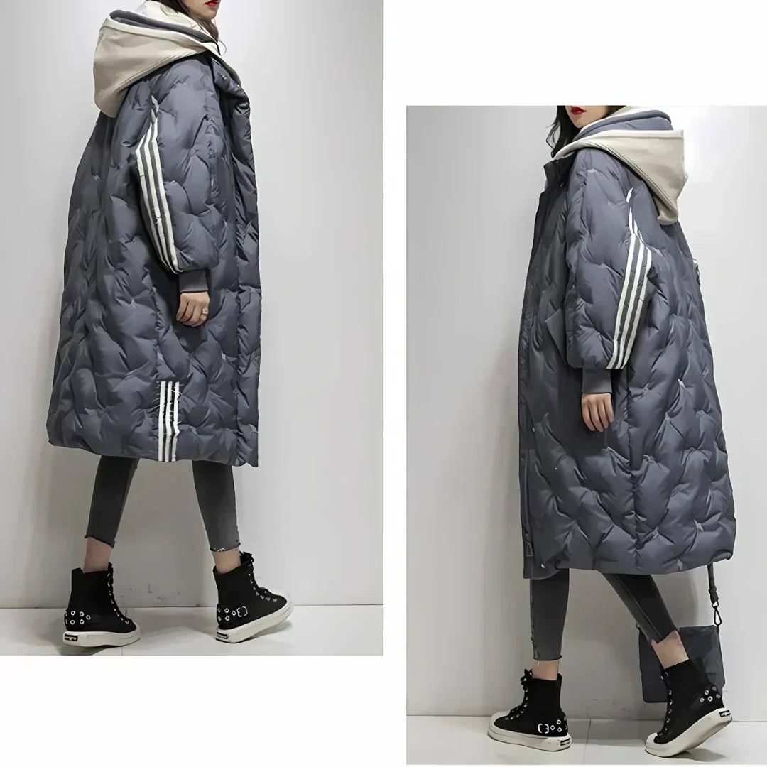 | Mid-length jacket with duck down and hood