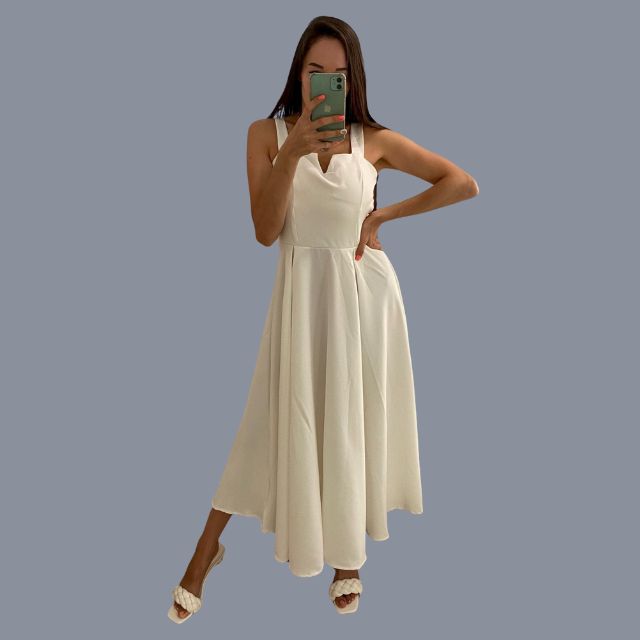 Concepción Minimalist Yellow Sleeveless Cocktail Dress Designer Edit