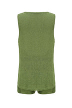 V Neck Knit Tank Top Shorts Suits