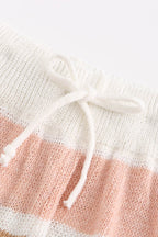 V Neck Knit Tank Top Shorts Suits