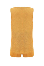 V Neck Knit Tank Top Shorts Suits