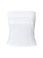 Paneled Solid Color Bandeau Top