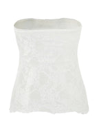 Lace Stitching Bandeau Top