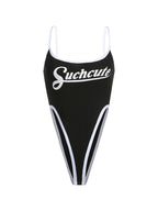 Contrasting Letter Print Bodysuit