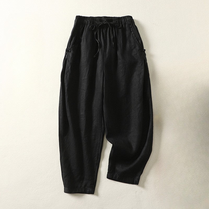 Valentina Rossi Boho Loose Fit Pants with Elastic Waist