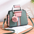 Valentina Rossi Color Block Handbag with Stripe Detail