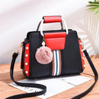 Valentina Rossi Color Block Handbag with Stripe Detail