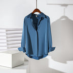 Valentina Rossi Elegant Draped Button Blouse