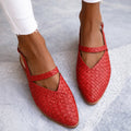 Valentina Rossi Embossed Slingback Flats