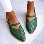 Valentina Rossi Embossed Slingback Flats
