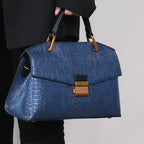 Valentina Rossi Genuine Leather Snake-Embossed Bag