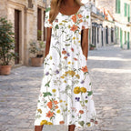 Valentina Rossi Floral A-Line Midi Dress