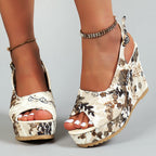 Valentina Rossi Floral Wedge Sandals