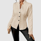 Valentina Rossi Geometric Pattern Fitted Blazer