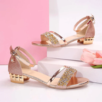 Valentina Rossi Glitter Strap Dress Sandals