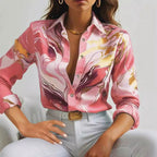 Valentina Rossi Marble Swirl Blouse