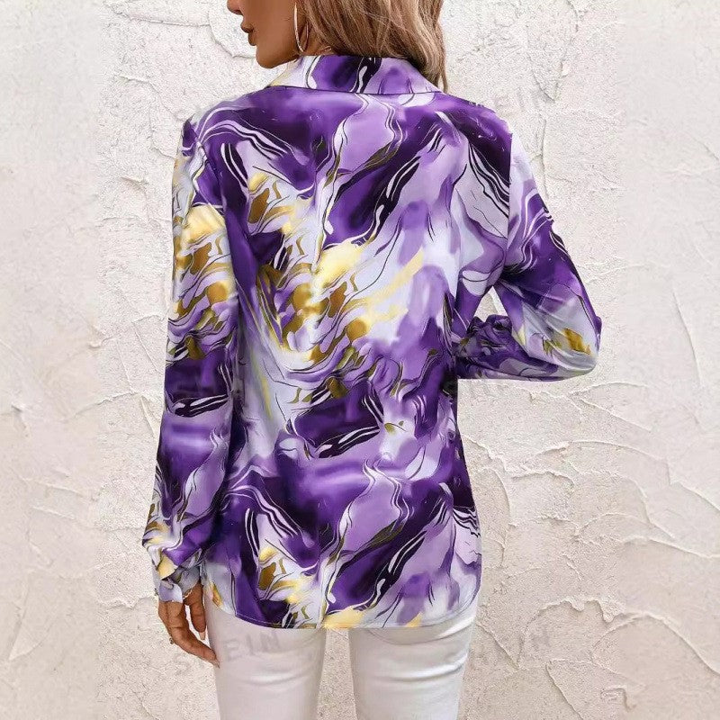 Valentina Rossi Marble Swirl Blouse