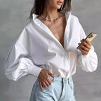 Valentina Rossi Oversized Blouse with Bishop Sleeves