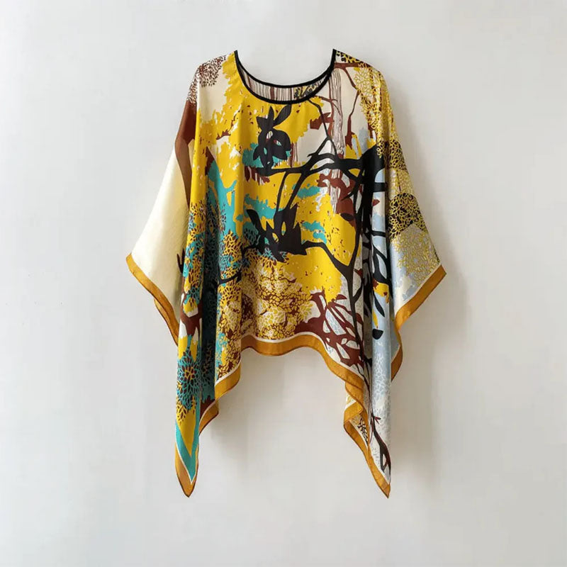 Valentina Rossi Oversized Printed Kaftan Blouse