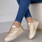 Valentina Rossi Platform Sneakers with Chain Detail